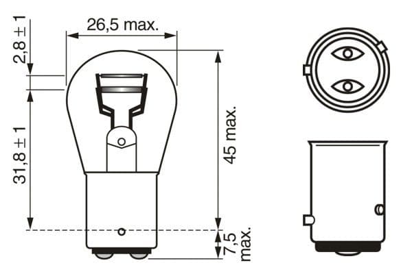 Bosch P21/4W Ampul, Pure Light küçük görsel 7