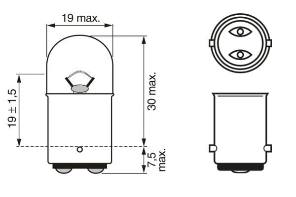 Bosch R5W (BA15d) Ampul, Pure Light küçük görsel 7