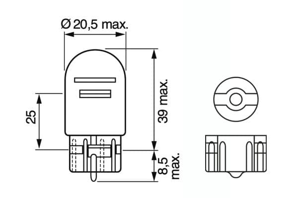 Bosch W21/5W Ampul, Pure Light küçük görsel 6