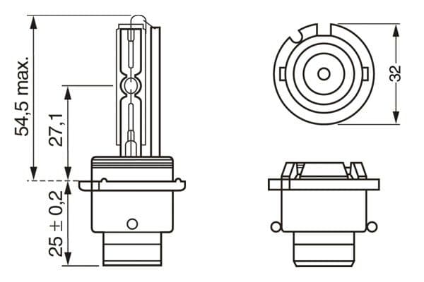Bosch D2R Gaz deşarj lambası, Basic HID küçük görsel 6