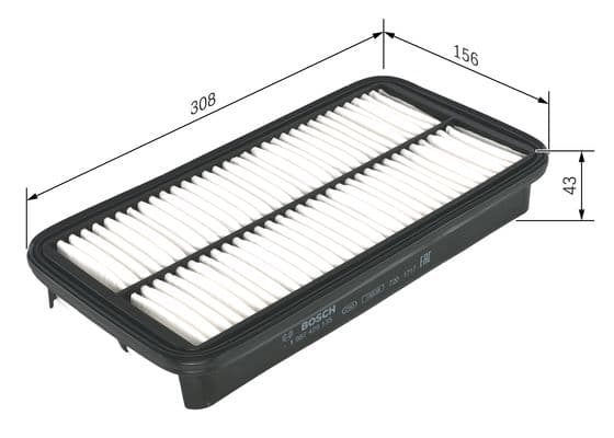 Bosch S 9135 Hava filtresi elemanı, Motor 1