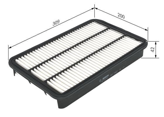 Bosch S 9162 Hava filtresi elemanı, Motor 1