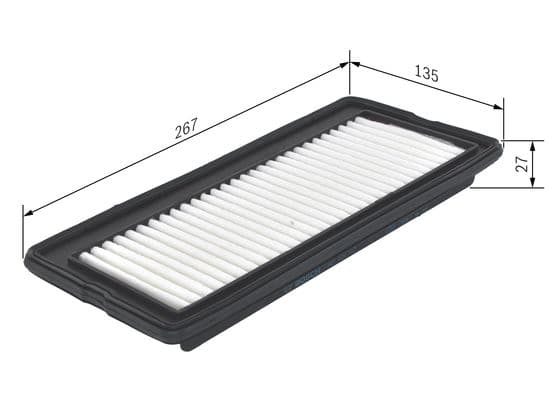 Bosch S 9167 Hava filtresi elemanı, Motor 1