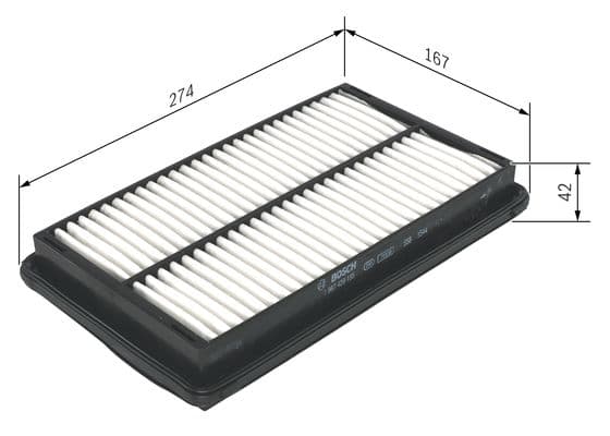 Bosch S 9185 Hava filtresi elemanı, Motor 1
