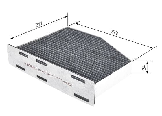 Bosch R 2597 İç mekan aktif karbon filtresi 1