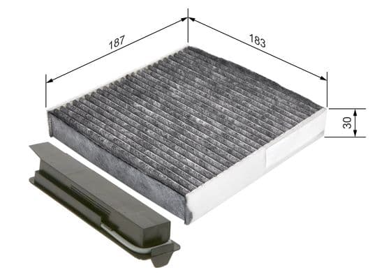 Bosch R 5501 İç mekan aktif karbon filtresi 1