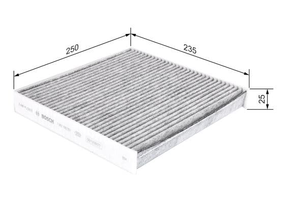 Bosch R 5551 İç mekan aktif karbon filtresi küçük görsel 5