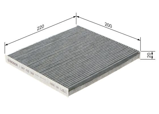 Bosch R 5566 İç mekan aktif karbon filtresi 1