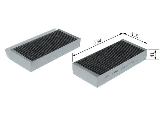 Bosch R 5618 İç mekan aktif karbon filtresi küçük görsel 5