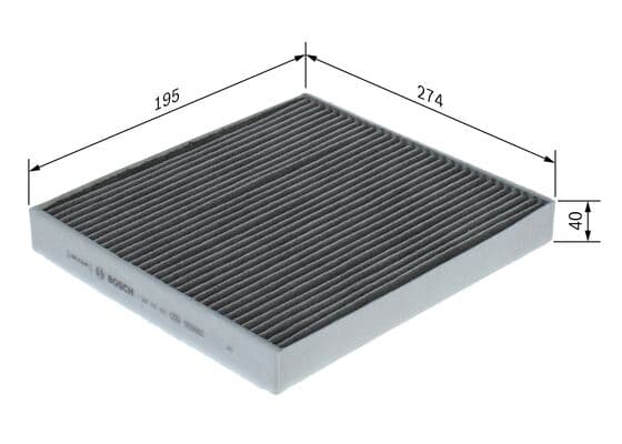 Bosch R 5622 İç mekan aktif karbon filtresi küçük görsel 5