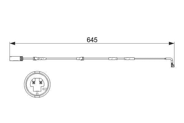 Bosch AP832 Balata aşınması uyarı kontağı, ön küçük görsel 5