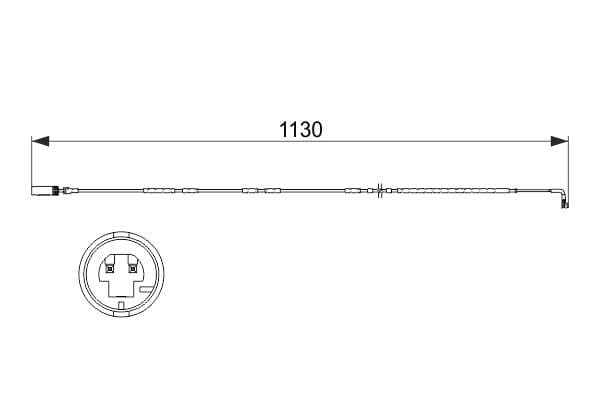 Bosch AP833 Arka balata aşınması ikaz kontağı küçük görsel 5