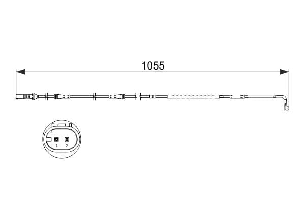 Bosch AP834 Balata aşınması uyarı kontağı, ön küçük görsel 5