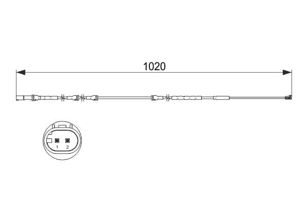 Bosch AP838 Balata aşınması uyarı kontağı, ön küçük görsel 5