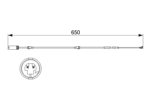Bosch AP841 Balata aşınması uyarı kontağı, ön 1
