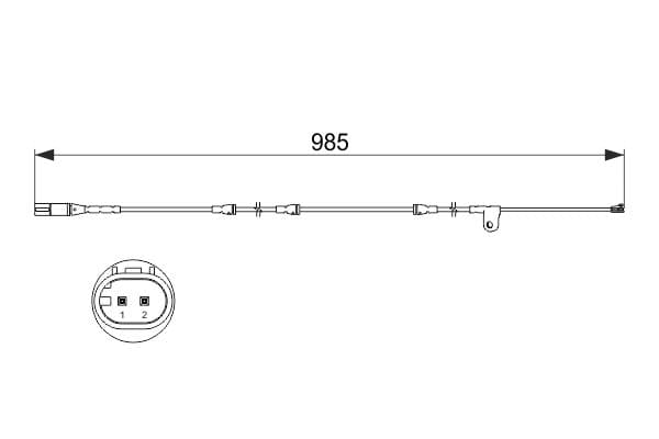 Bosch AP848 Balata aşınması uyarı kontağı, ön küçük görsel 5