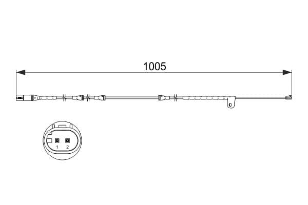 Bosch AP849 Balata aşınması uyarı kontağı, ön küçük görsel 5