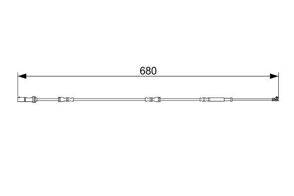 Bosch AP1035 Balata aşınması uyarı kontağı, ön küçük görsel 5