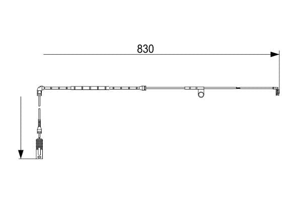 Bosch AP1046 Balata aşınması uyarı kontağı, ön küçük görsel 5