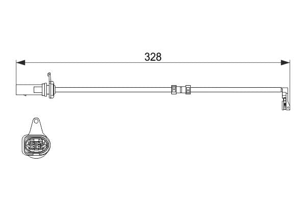 Bosch AP1142 Balata aşınması uyarı kontağı, ön küçük görsel 5
