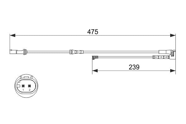 Bosch AP1143 Balata aşınması uyarı kontağı, ön küçük görsel 5