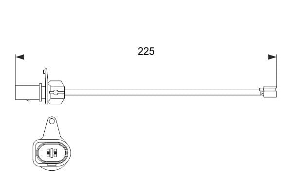 Bosch AP611 Arka balata aşınması ikaz kontağı küçük görsel 5