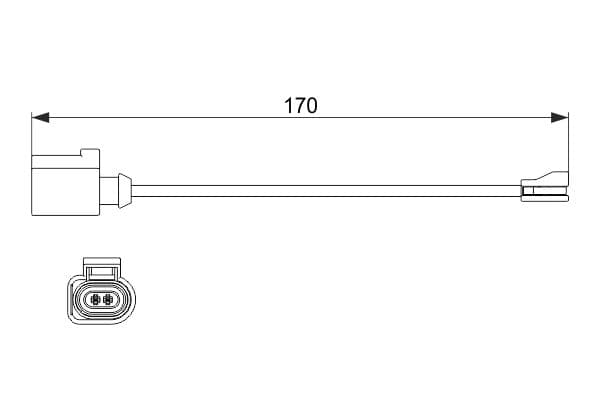 Bosch AP612 Balata aşınması uyarı kontağı, ön küçük görsel 5