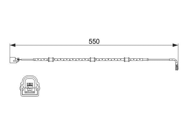 Bosch AP614 Balata aşınması uyarı kontağı, ön küçük görsel 5
