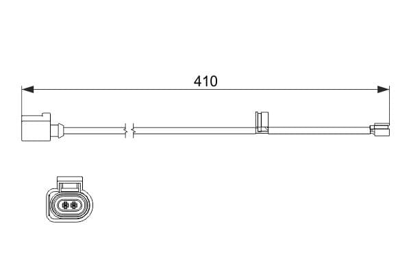 Bosch AP616 Balata aşınması uyarı kontağı, ön küçük görsel 5
