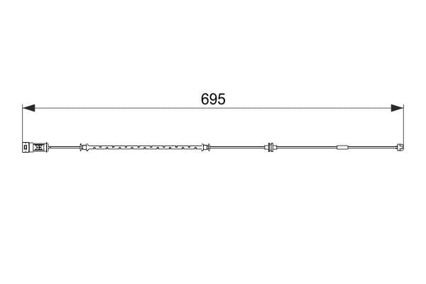 Bosch AP800 Balata aşınması uyarı kontağı, ön küçük görsel 5
