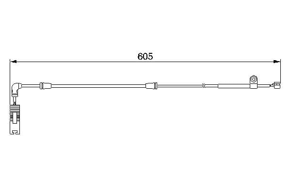 Bosch AP198 Balata aşınması uyarı kontağı, ön küçük görsel 5