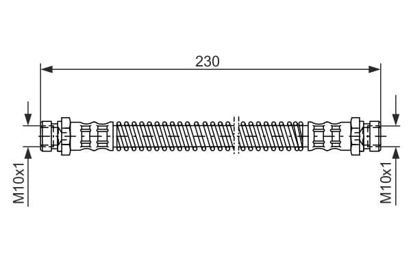 Bosch BH1441 Sağ fren boru hortumu; Arka küçük görsel 5