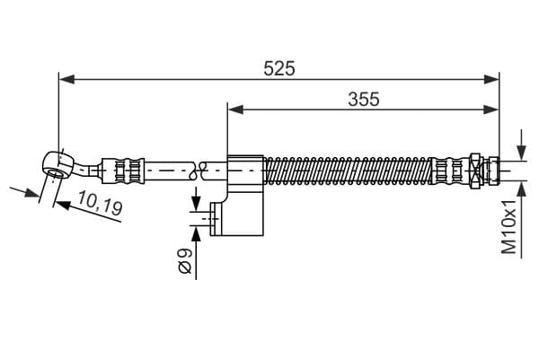 Bosch BH761 Sağ fren boru hortumu; ön küçük görsel 5