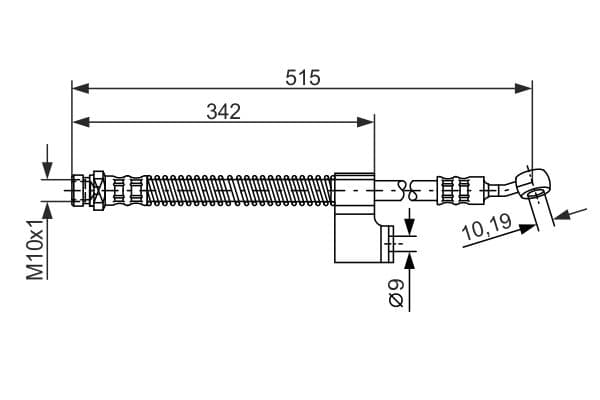 Bosch BH1435 Sol fren boru hortumu; ön küçük görsel 5