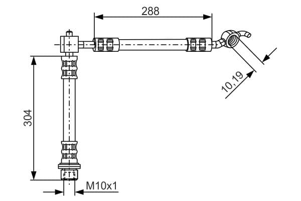 Bosch BH1444 Sol fren boru hortumu; Arka küçük görsel 5