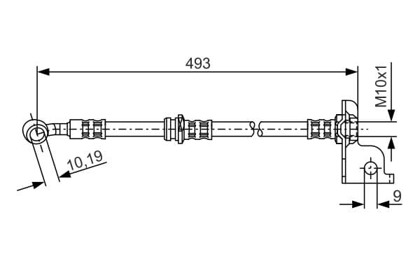 Bosch BH1447 Sağ fren boru hortumu; ön küçük görsel 5