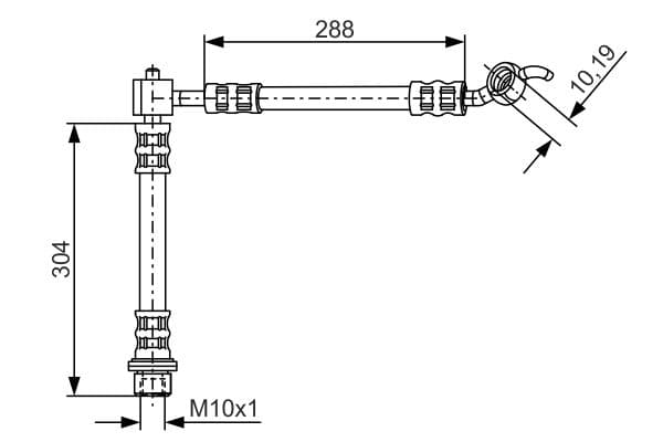 Bosch BH831 Sağ fren boru hortumu; Arka küçük görsel 5