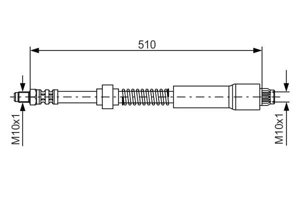Bosch BH368 Sol fren boru hortumu; ön küçük görsel 5