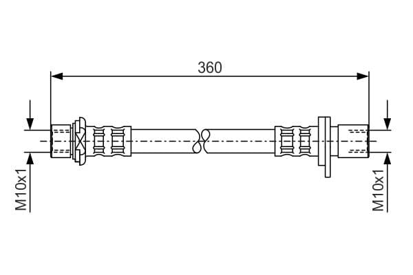 Bosch BH419 Sağ fren boru hortumu; Arka küçük görsel 5