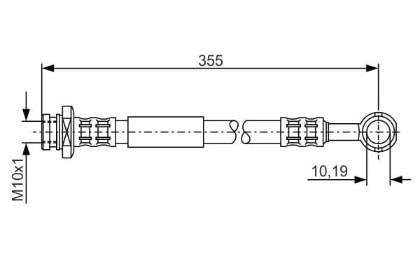 Bosch BH577 Sağ fren boru hortumu; ön küçük görsel 5