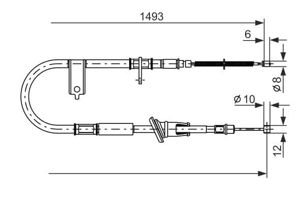 Bosch BC856 Sol fren kablosu küçük görsel 5