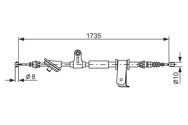 Bosch BC861 Sağ fren kablosu küçük görsel 5