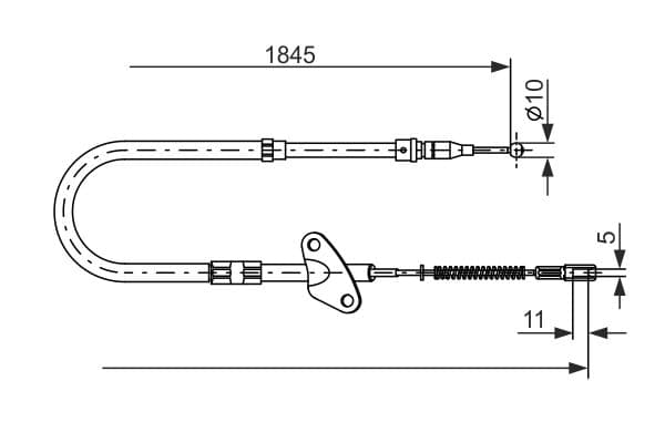 Bosch BC099 Sağ fren kablosu küçük görsel 5