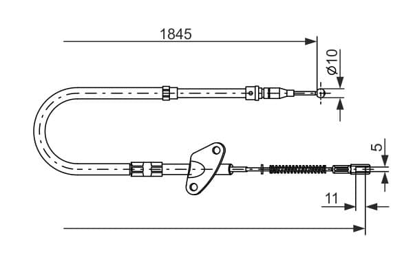 Bosch BC100 Sol fren kablosu küçük görsel 5