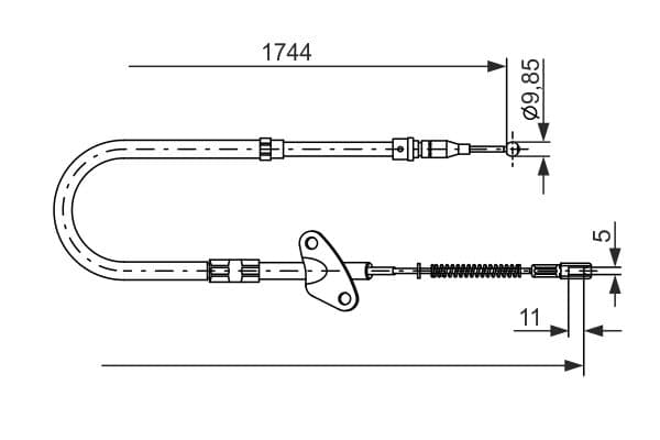 Bosch BC102 Sağ fren kablosu küçük görsel 5