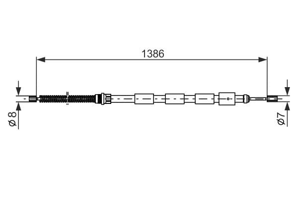 Bosch BC125 Sağ fren kablosu küçük görsel 5