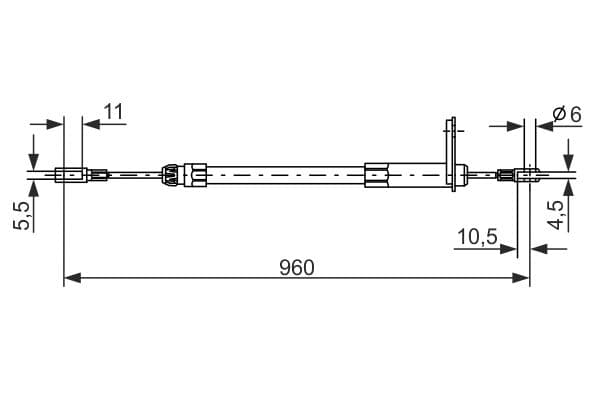 Bosch BC173 Sol fren kablosu küçük görsel 5