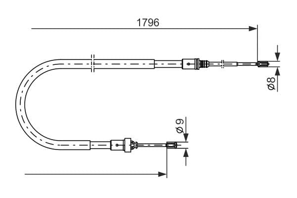 Bosch BC842 Fren kablosu küçük görsel 5