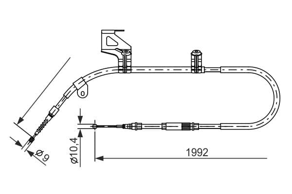 Bosch BC882 Sol fren kablosu küçük görsel 5