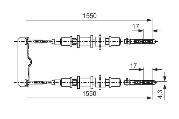 Bosch BC188 Fren kablosu küçük görsel 5